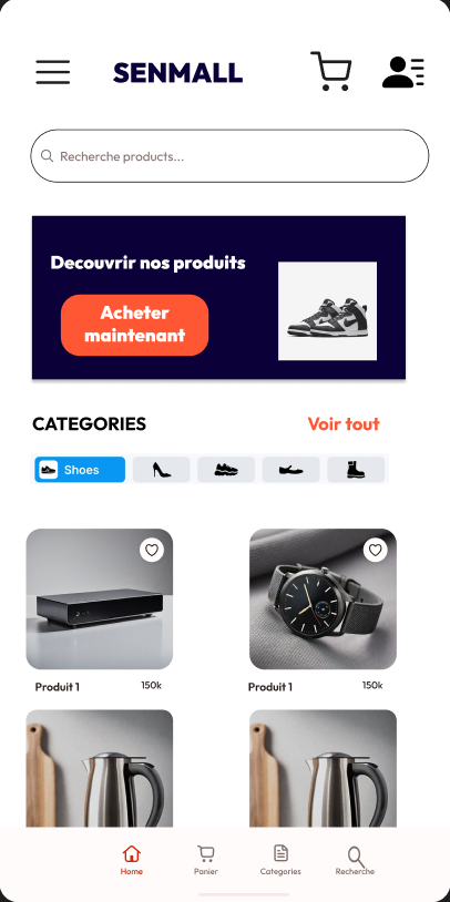 Senmall — accueil